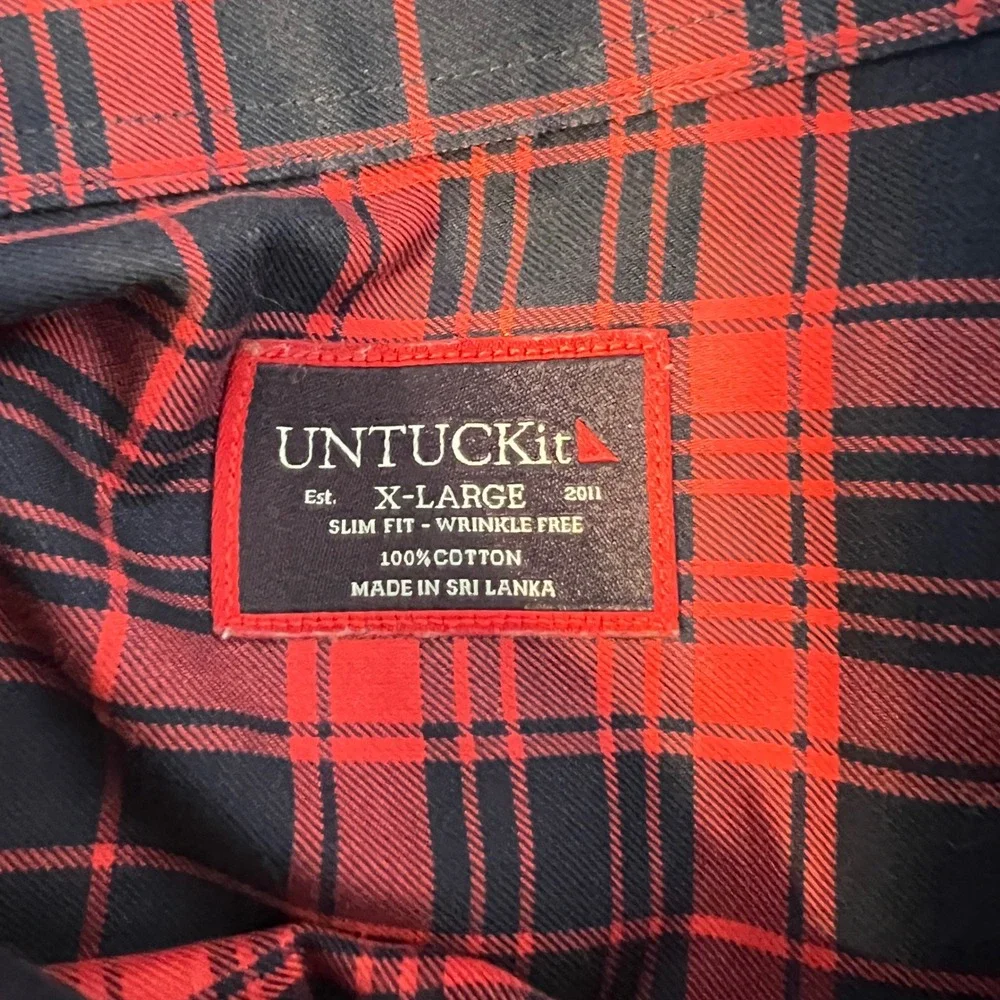 1136 | Brooks Brothers Vintage Plaid Flannel Button Down Shirt Red Green Mens L